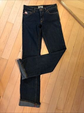 Dark Blue Women's Straight-Leg Jeans